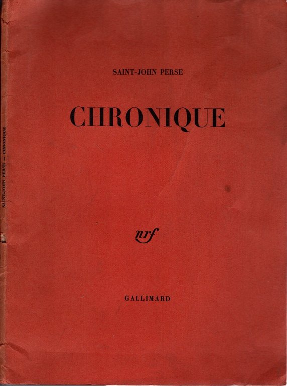 Chronique de Saint-John Perse