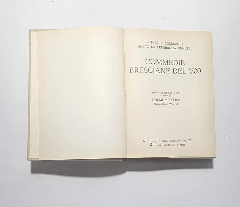 Commedie Bresciane 500 Teatro Lombardo Libro Noemi Messora Arte | Immagine Gallery 3