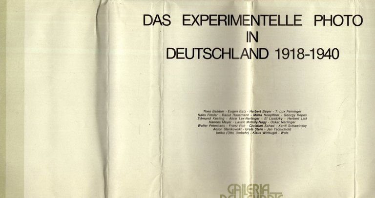 DAS EXPERIMENTELLE PHOTO IN DEUTSCHLAND 1918-1940 (EMILIO BERTONATI)