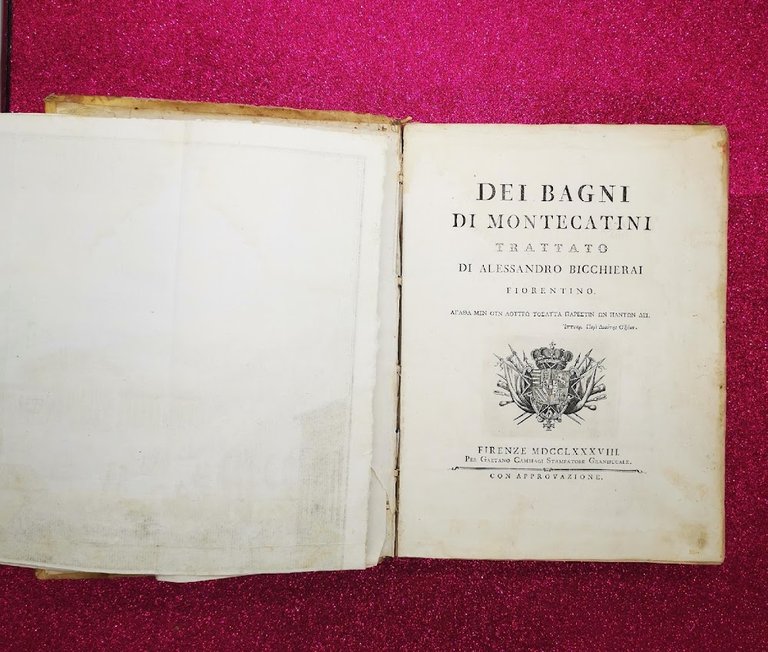 Dei Bagni Di Montecatini Trattato Di Alessandro Bicchierai Firenze 1788