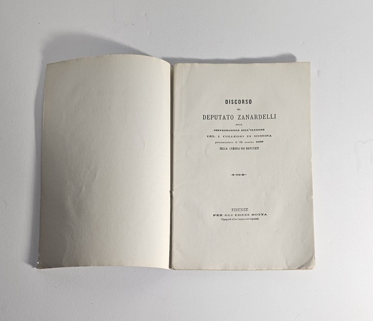 Discorso Deputato Zanardelli 1866 Elezione Messina Fascicolo Originale | Immagine Gallery 2