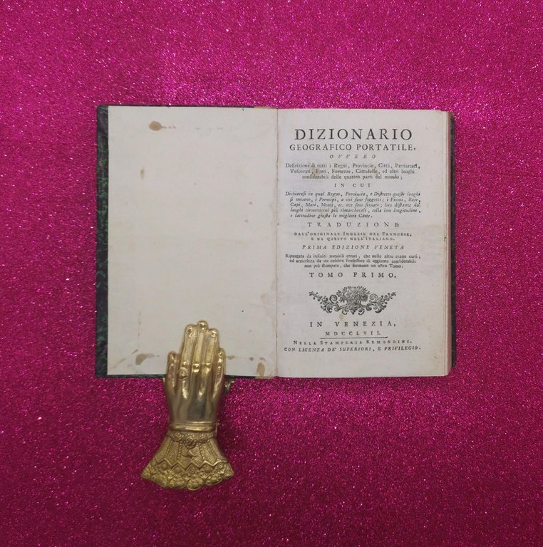 Dizionario Geografico portatile - remondini 1757