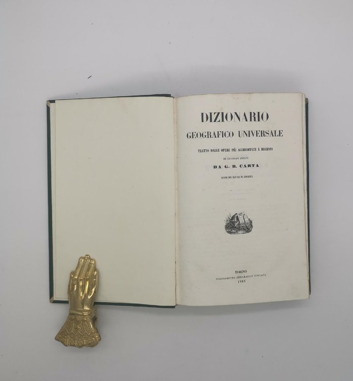 DIZIONARIO GEOGRAFICO UNIVERSALE. G.B. CARTA