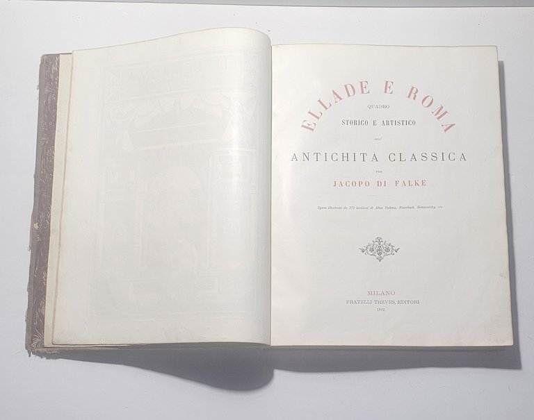 Ellade Roma Falke 1882 Treves Incisioni Antichità Classica Libro Raro | Immagine Gallery 2