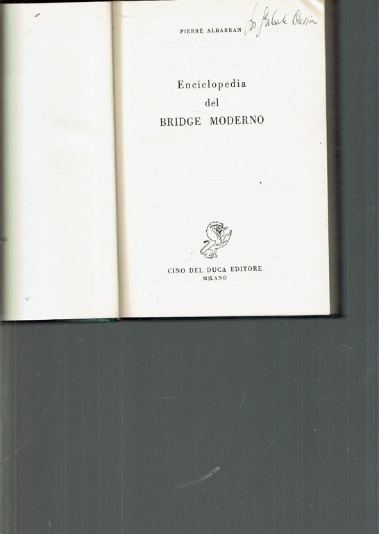 ENCICLOPEDIA DEL BRIDGE MODERNO