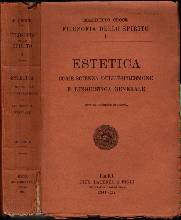 ESTETICA COME SCIENZA DELL'ESPRESSIONE E LINGUISTICA GENERALE