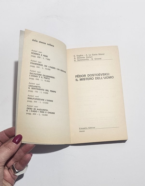 Fedor Dostoevskij Il mistero dell uomo libro saggio Cittadella Editrice | Immagine Gallery 3
