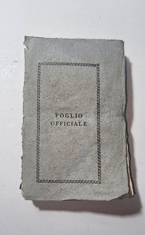 Foglio Ufficiale Della Repubblica Italiana Anno II 1803 | Immagine Gallery 2