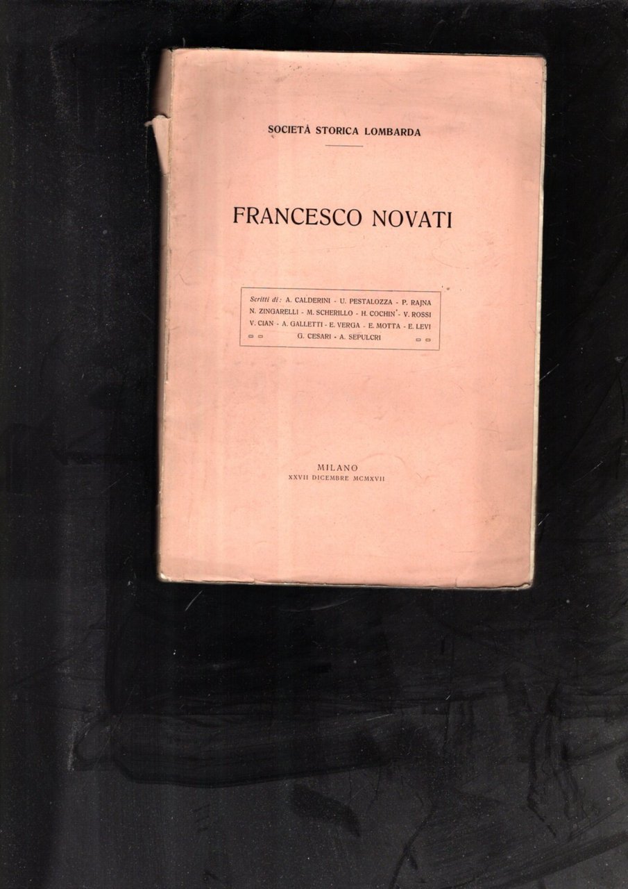 FRANCESCO NOVATI / SOCIETA' STORICA LOMBARDA