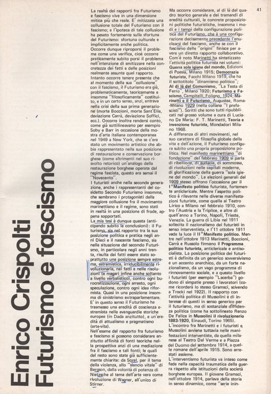 Fuoricampo 1. Mensile d'arte e spettacolo - Maggio 1973