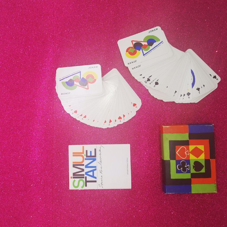 GIOCO DI CARTE "SIMULTANE" DI SONIA DELAUNAY 1980