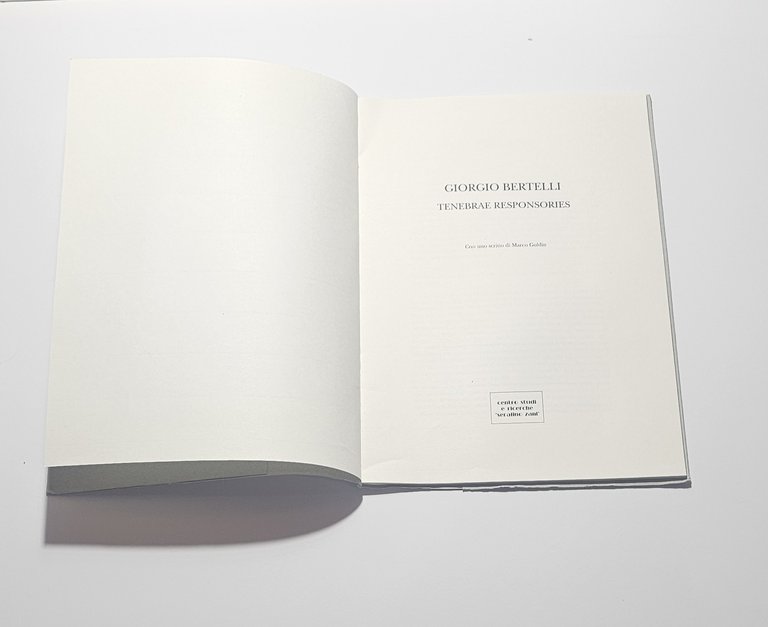 Giorgio Bertelli Tenebrae Responsories Arte Contemporanea Catalogo | Immagine Gallery 2