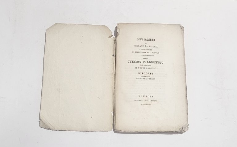 Giuseppe Saleri Dei Mezzi di Scemare la Miseria Brescia 1837 … | Immagine Gallery 4