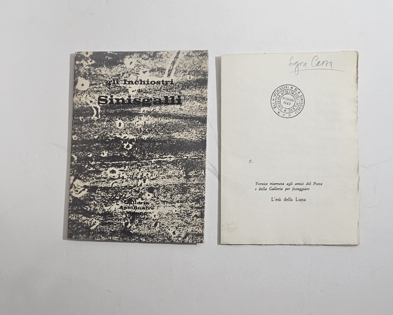 Gli Inchiostri di Sinisgalli Galleria Apollinaire edizione riservata arte 1962 | Immagine principale
