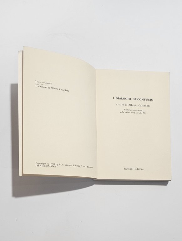I Dialoghi di Confucio libro filosofia orientale classici cinesi Sansoni | Immagine Gallery 4