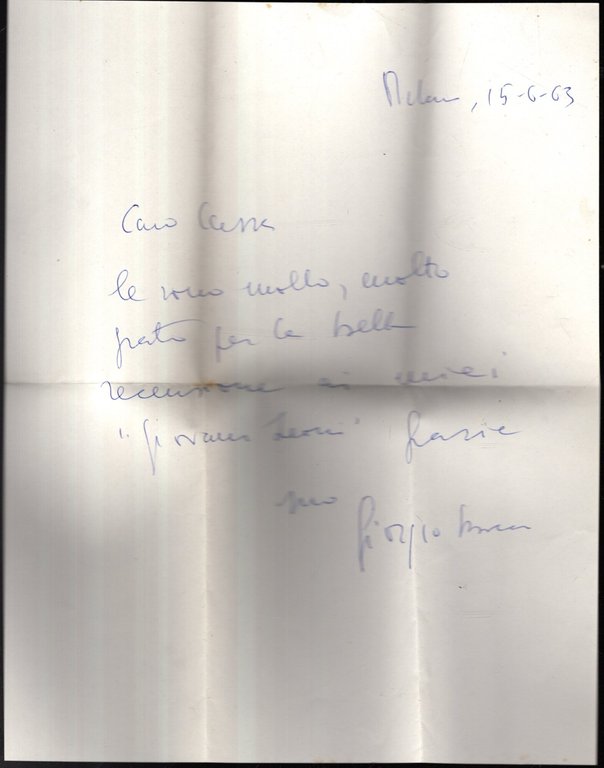 I GIOVANI LEONI DEL NEOCAPITALISMO CON RINGRAZIAMENTO AUTOGRAFO DI GIORGIO …
