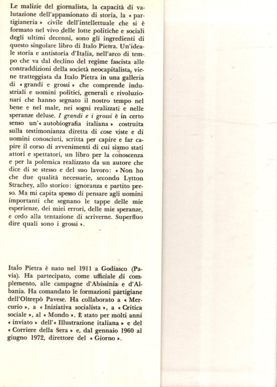 I GRANDI E I GROSSI - 12 RITRATTI PER LA …