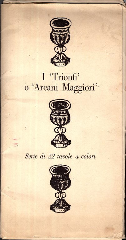 I ventidue 'Trionfi' o 'Arcani Maggiori' da una edizione originale di tarocchi cosidetti 'piemontesi' stampati a Milano all'inizio dell'800