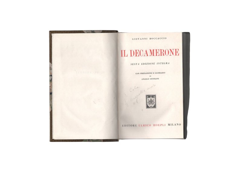 Il decamerone. Con prefazione e glossario di Angelo Ottolini.
