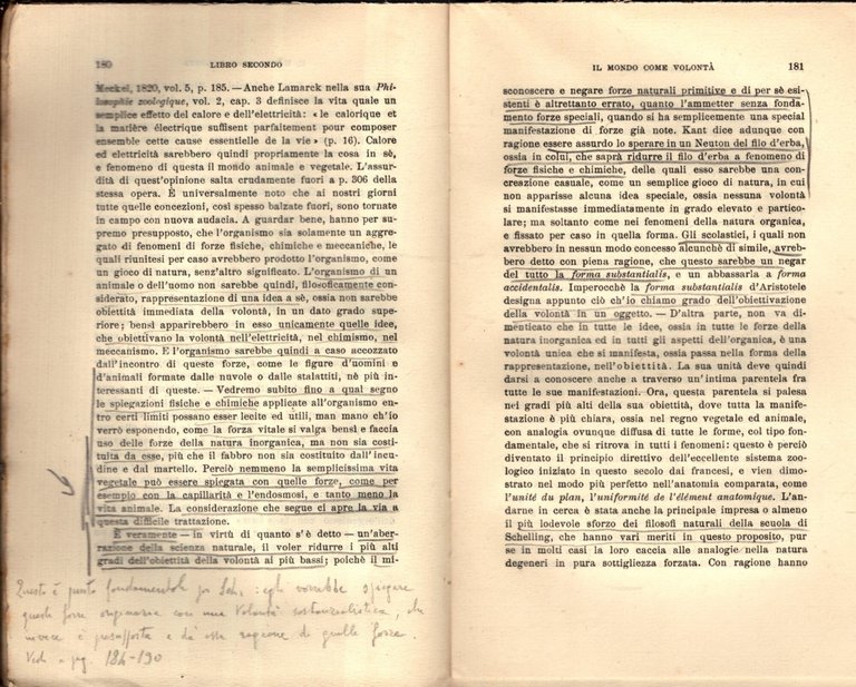 IL MONDO COME VOLONTA' E RAPPRESENTAZIONE 2 VOLUMI