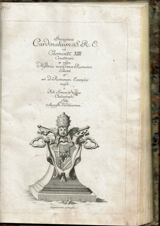 Imagines Cardinalium S.R.E. A Clemente Xiii Creatorum In Historiae... 1760