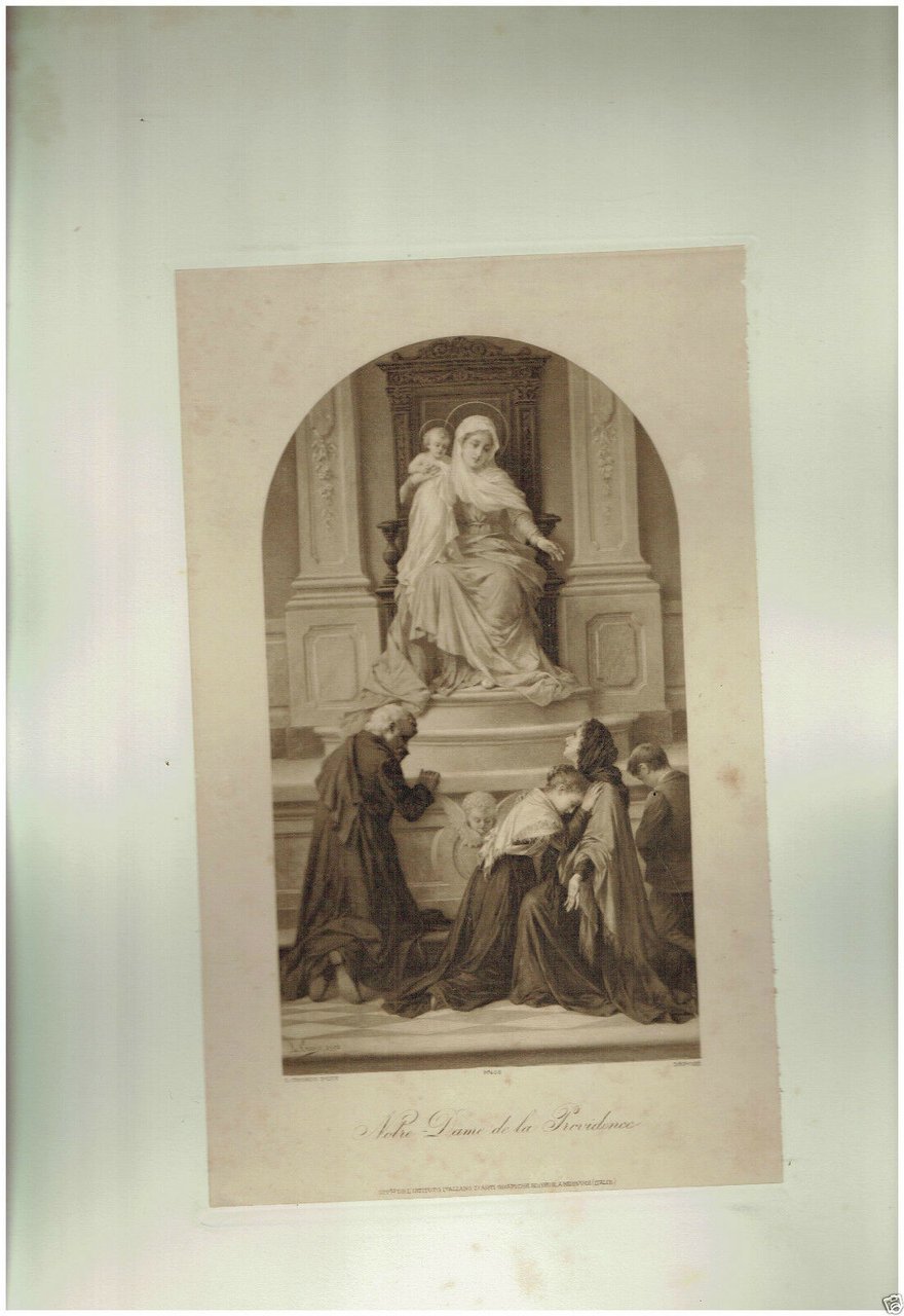 incisione fine 800 L.CROSIO DAME DE LA PROVIDENCE arti grafiche …