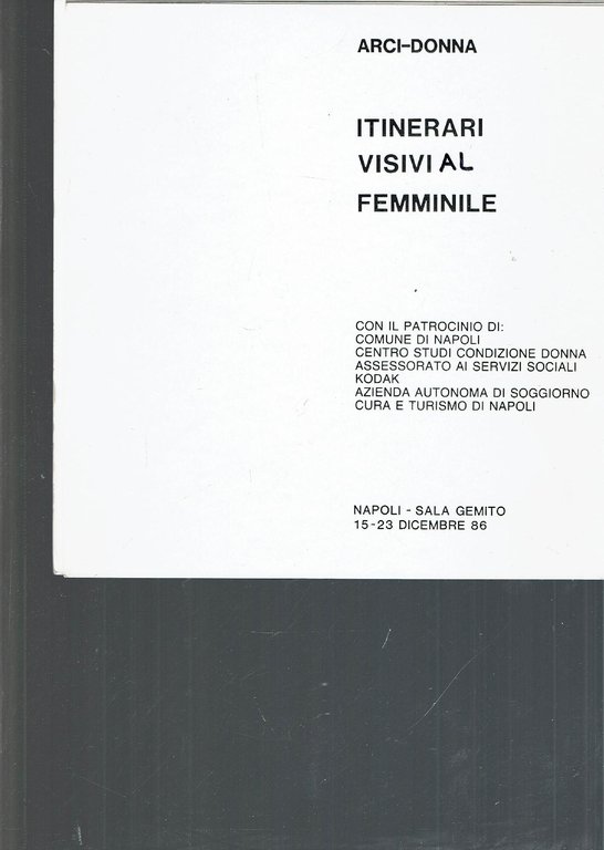 ITINERARI VISIVI AL FEMMINILE NAPOLI 15-23 DICEMBRE 86