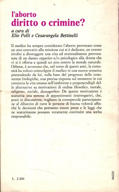 L'aborto diritto o crimine? - Elio Polli - Cesarangela Bettinelli