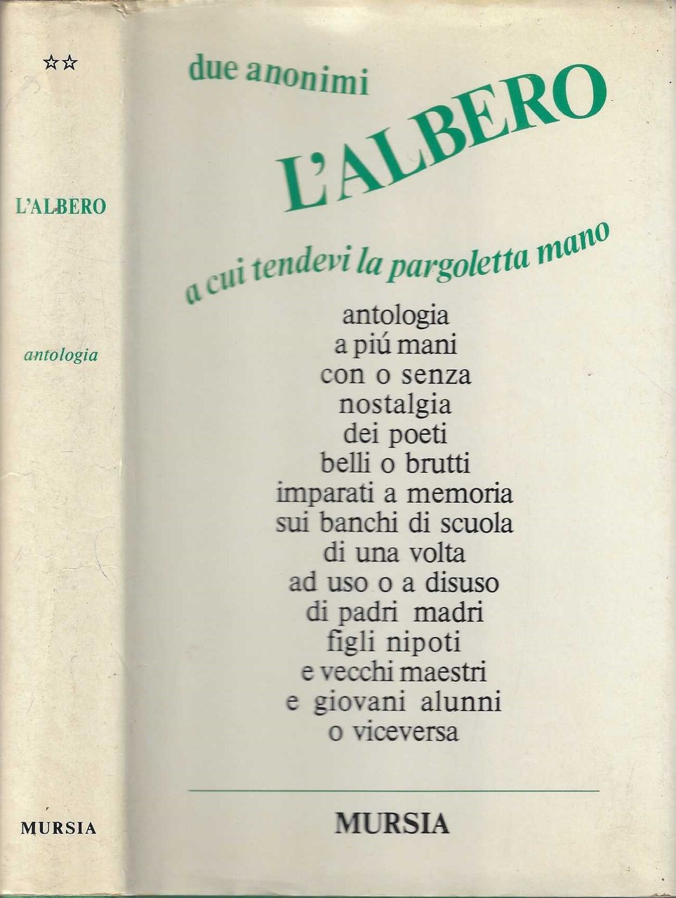 L'Albero a cui tendevi la pargoletta mano. Antologia di poesie …