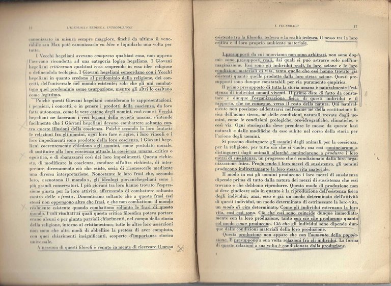 L'ideologia tedesca - Marx - Engels (sottolineato a matita)