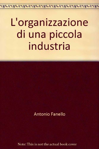 L'organizzazione di una piccola industria