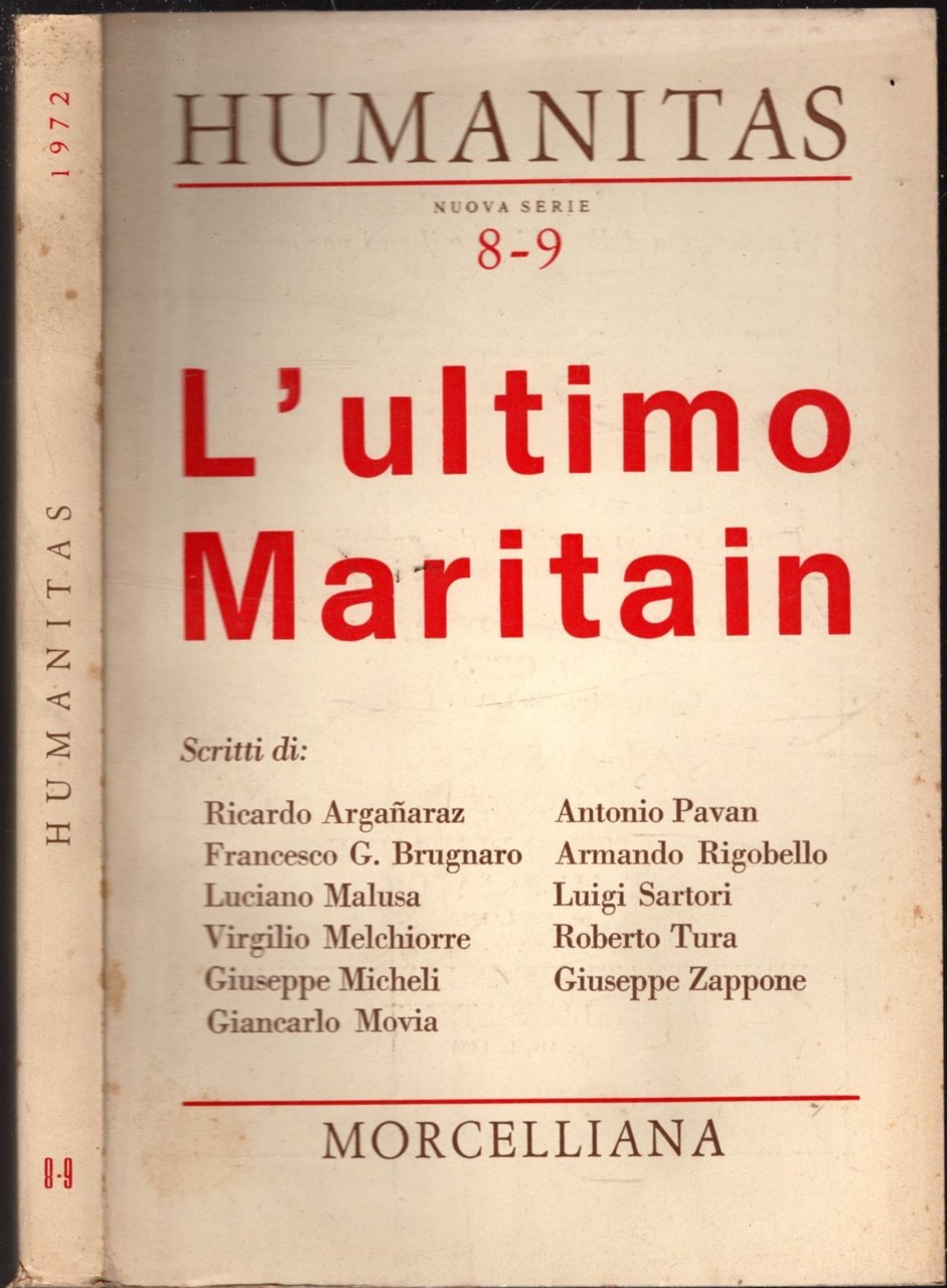 L'ULTIMO MARITAIN HUMANITAS 8-9