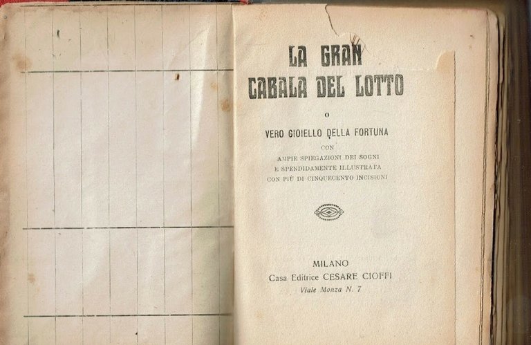 LA GRAN CABALA DEL LOTTO O VERO GIOIELLO DELLA FORTUNA …