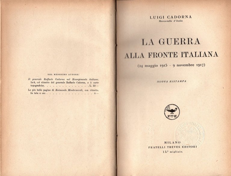 La guerra alla fronte italiana (23 maggio 1915 - 9 …