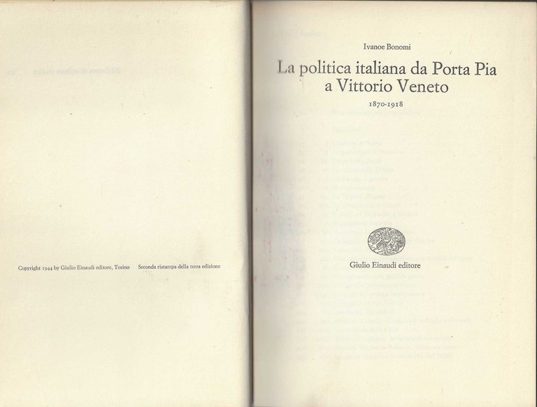 La politica italiana da Porta Pia a Vittorio Veneto (1870-1918)