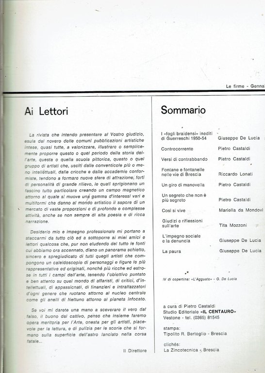 LE FIRME RASSEGNA D'ARTE A CURA DI PIETRO CASTALDI