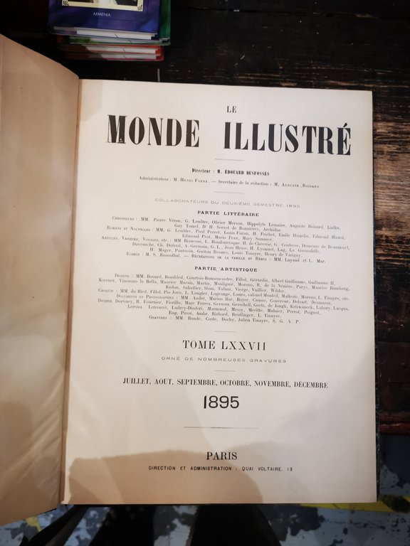 LE MONDE ILLUSTRE 1895 DUE VOLUMI