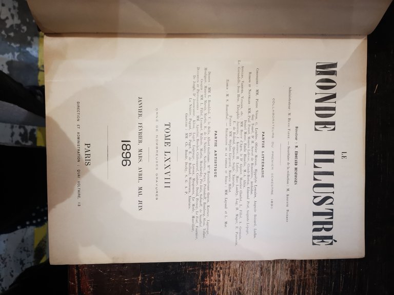 LE MONDE ILLUSTRE 1896 VOL. 1 (PRIMO SEMESTRE)