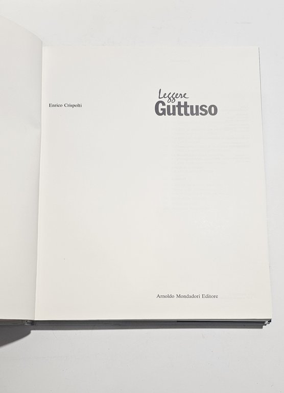 Leggere Guttuso Enrico Crispolti libro arte pittura italiana Arnoldo Mondadori | Immagine Gallery 4