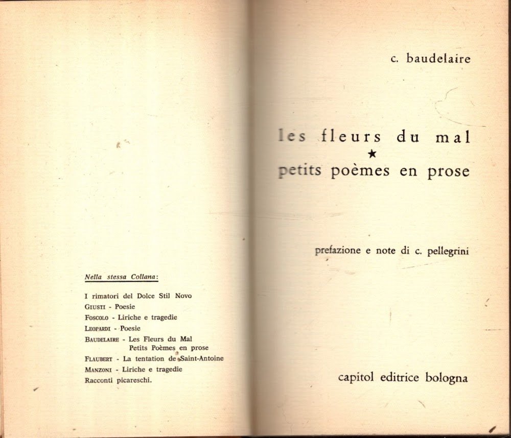 LES FLEURS DU MAL PETITS POEMES EN PROSE C