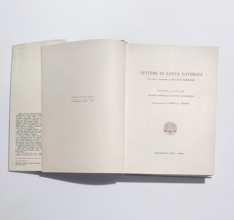Lettere di Santa Caterina libro religioso epistolario Biblioteca Fides Roma | Immagine Gallery 4