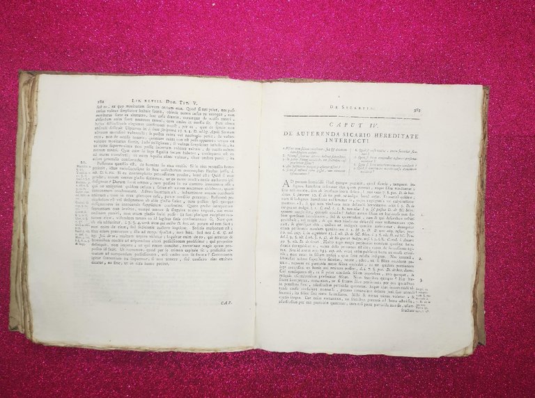 LIBRO DI CRIMINOLOGIA MANCANTE DI FRONTESPIZIO MATTHEI DE CRIMINIBUS 1761