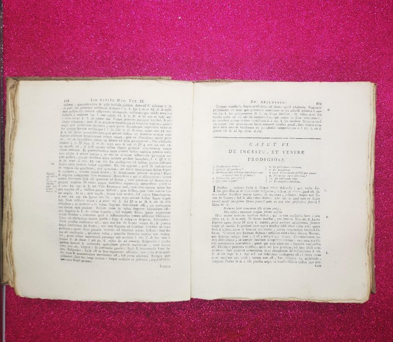 LIBRO DI CRIMINOLOGIA MANCANTE DI FRONTESPIZIO MATTHEI DE CRIMINIBUS 1761