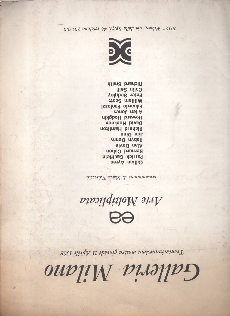 lotto 2 brochure "Arte moltiplicata" con manifesto