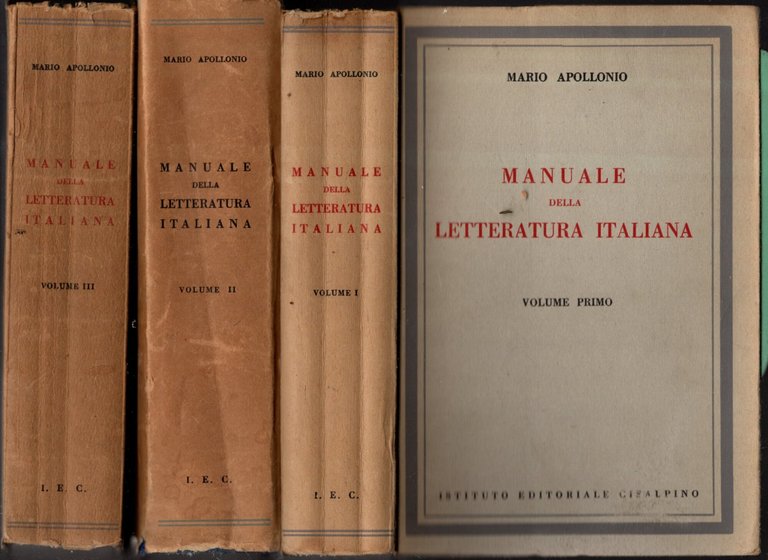 MANUALE DELLA LETTERATURA ITALIANA 3 VOLUMI