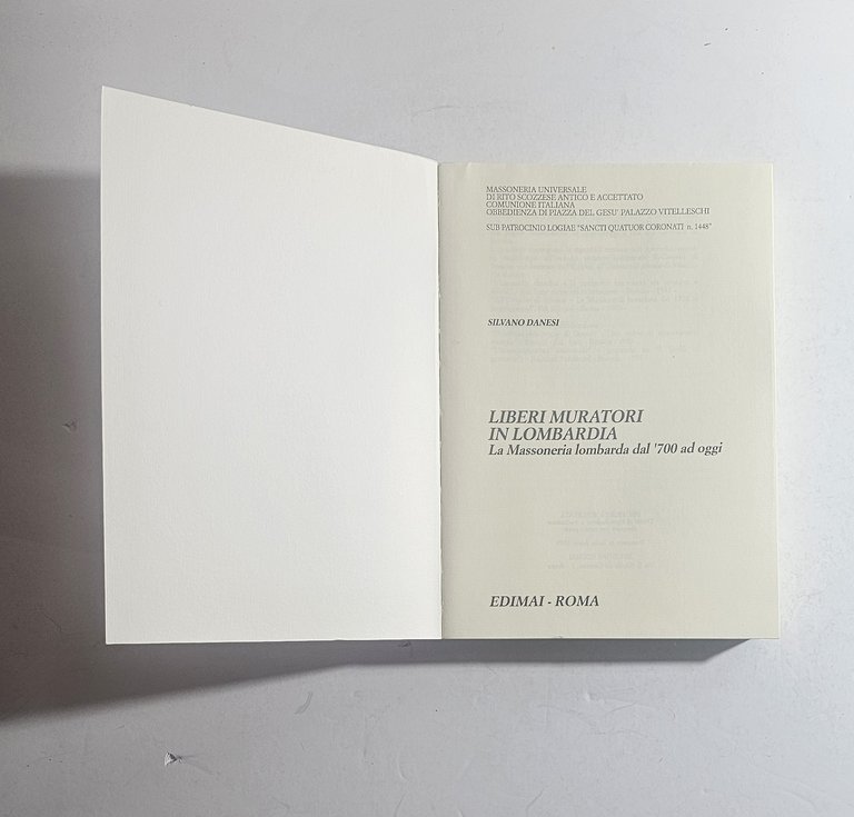 Massoneria Lombarda Silvano Danesi Liberi Muratori in Lombardia EDIMAI | Immagine Gallery 4