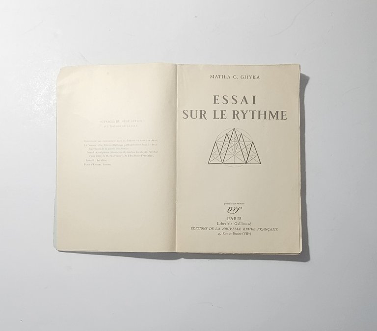 Matila Ghyka Essai sur le Rythme Gallimard NRF Parigi | Immagine Gallery 3