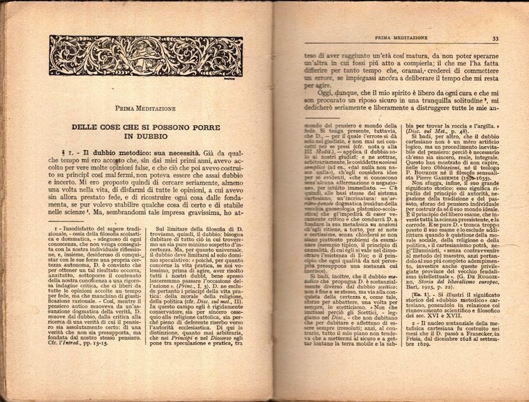 Meditazioni Metafisiche Ed Estratti Dalle Obbiezioni E Risposte - Renato …