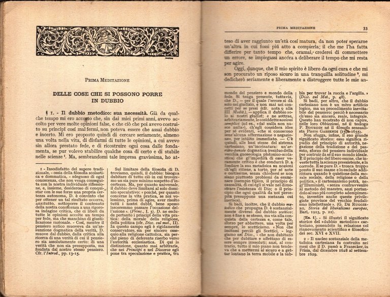 Meditazioni Metafisiche Ed Estratti Dalle Obbiezioni E Risposte - Renato …