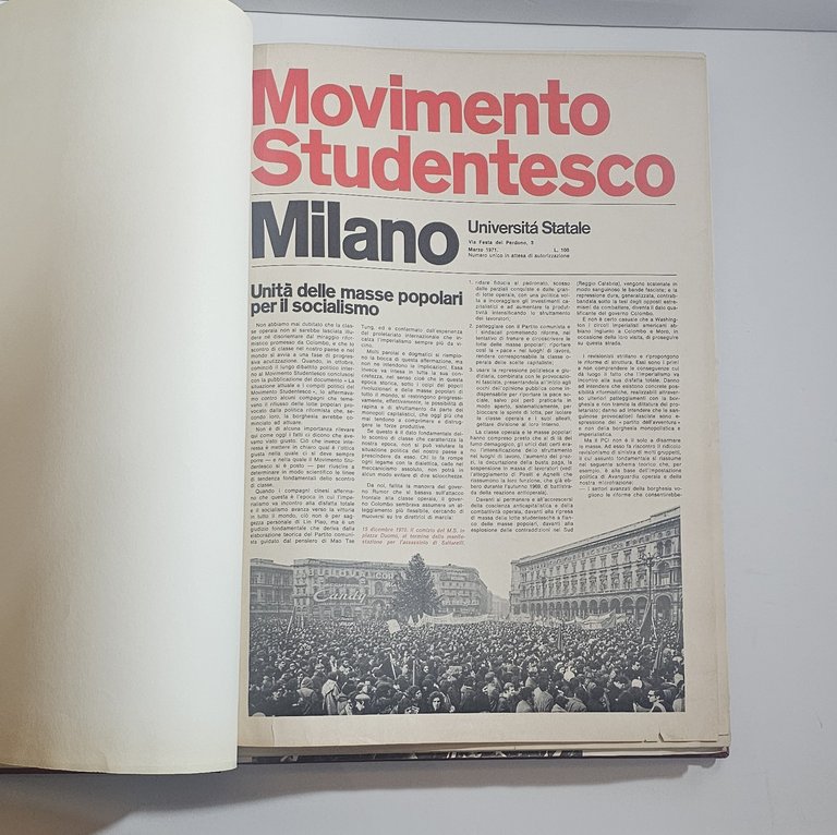 Movimento Studentesco Milano 1971-74 volume rilegato politica | Immagine Gallery 5